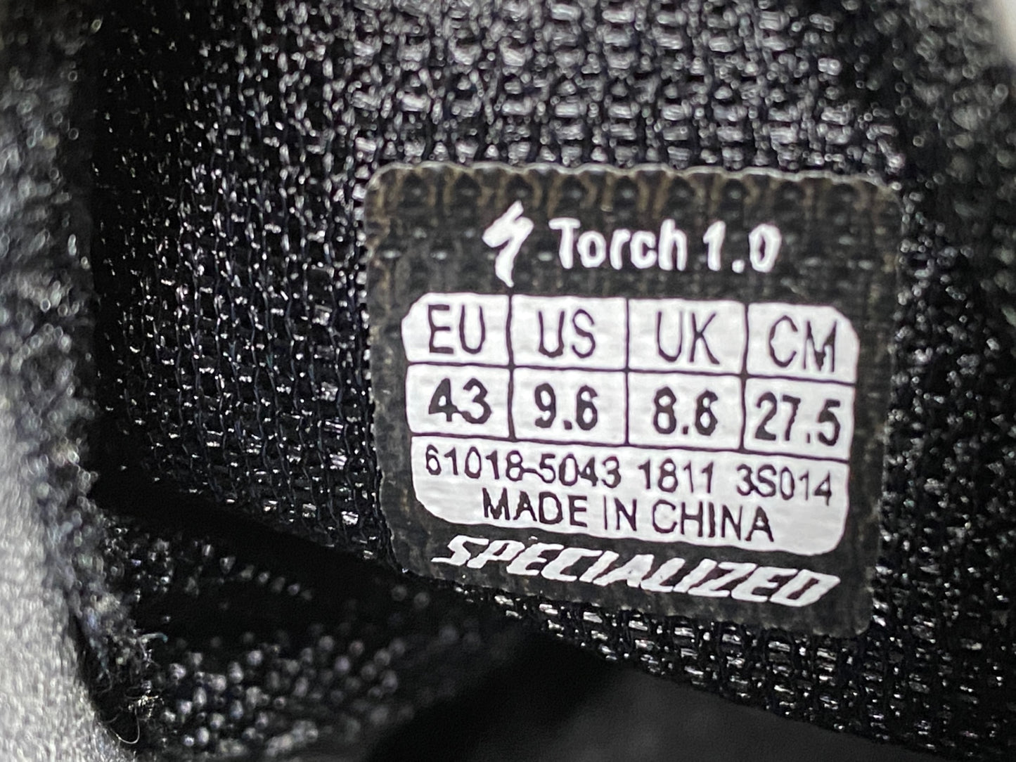 IY494 スペシャライズド SPECIALIZED トーチ TORCH1.0 ビンディングシューズ SPD 黒 EU43 ベルクロ