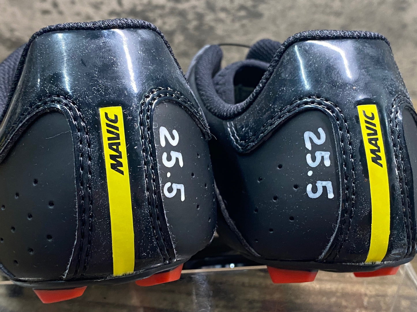 JC702 未使用品 マヴィック MAVIC COSMIC ELITE ビンディングシューズ 黒白 EU40 2/3 SPDアタッチメント ペン字あり
