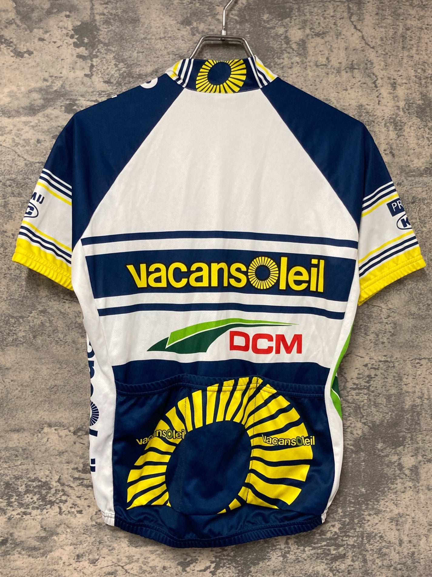 IX952 サンティーニ Santini 半袖 サイクルジャージ 白紺 S Vacansoleil