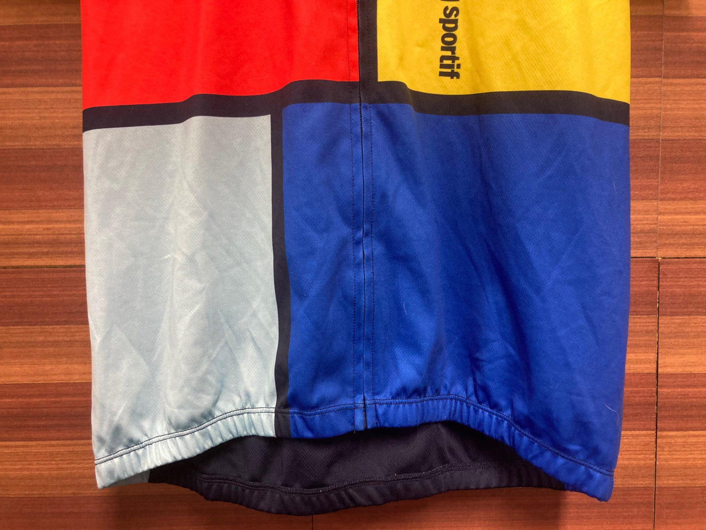 IO082 ルコックスポルティフ le coq sportif 半袖 サイクルジャージ 青 赤 黄 O