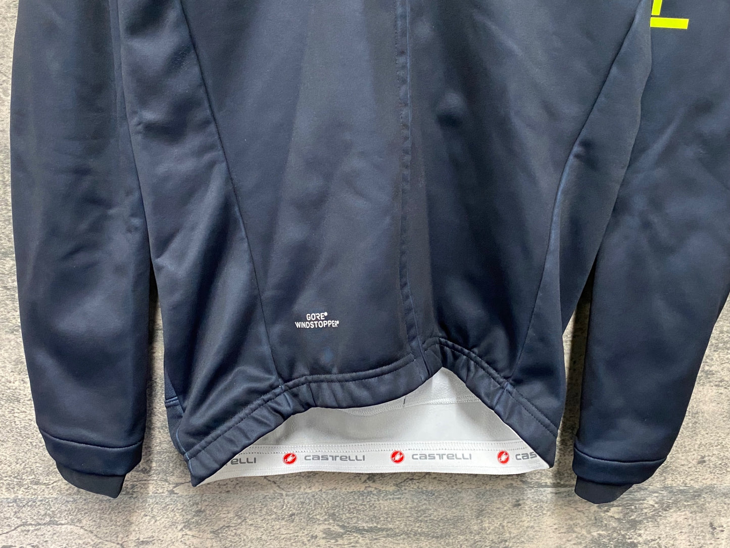 IX585 カステリ CASTELLI 長袖 サイクルジャージ 紺 L 裏起毛