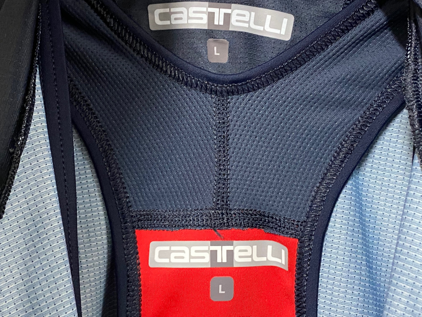 IY446 カステリ CASTELLI 半袖 サイクルジャージ ビブショーツ 上下セット 黒 L INEOS GRENADIERS