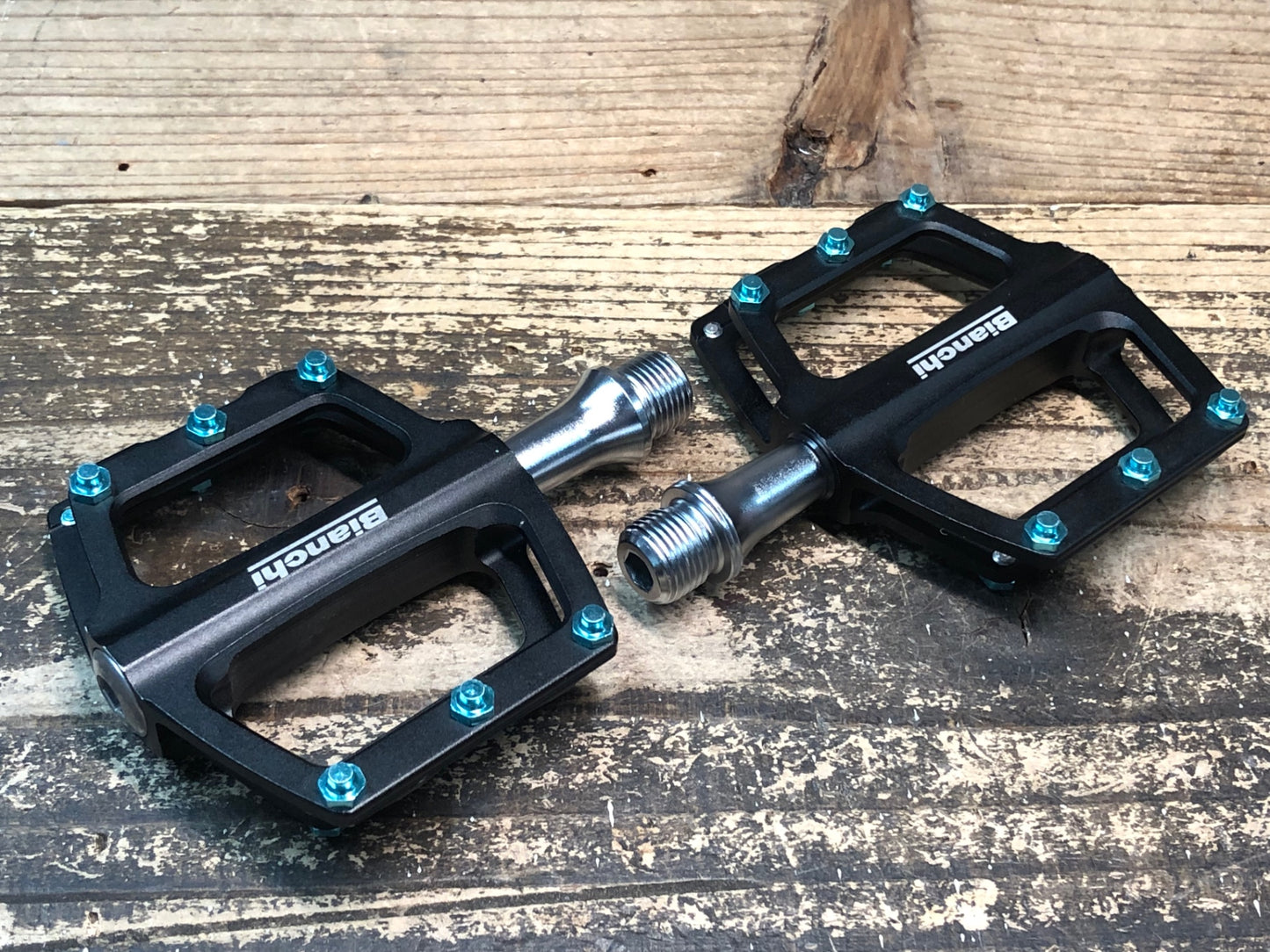 JA519 ビアンキ BIANCHI フラットペダル ブラック チェレステ