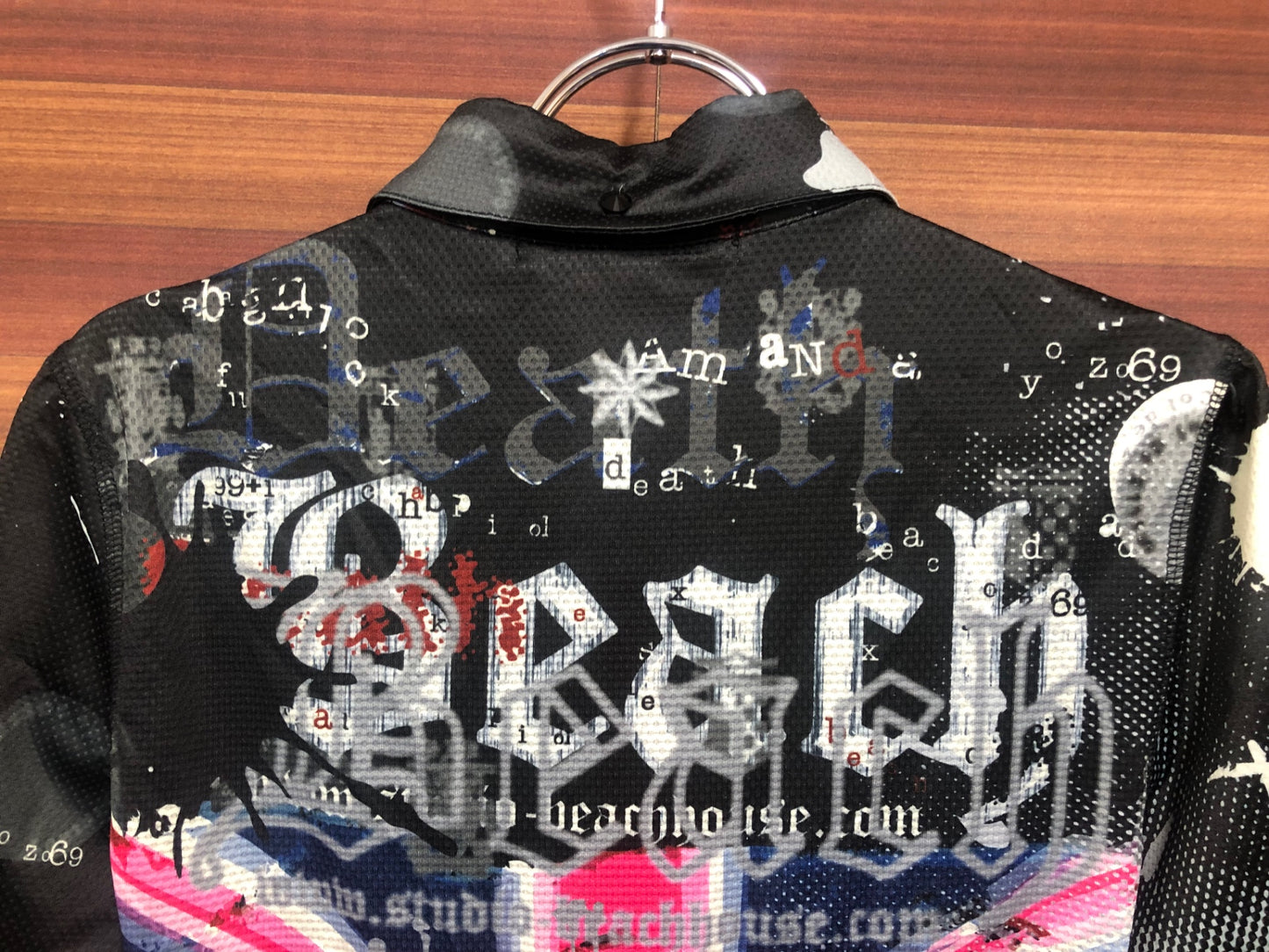 IP995 パンダーニ pandani 半袖 サイクルジャージ 黒 総柄 L