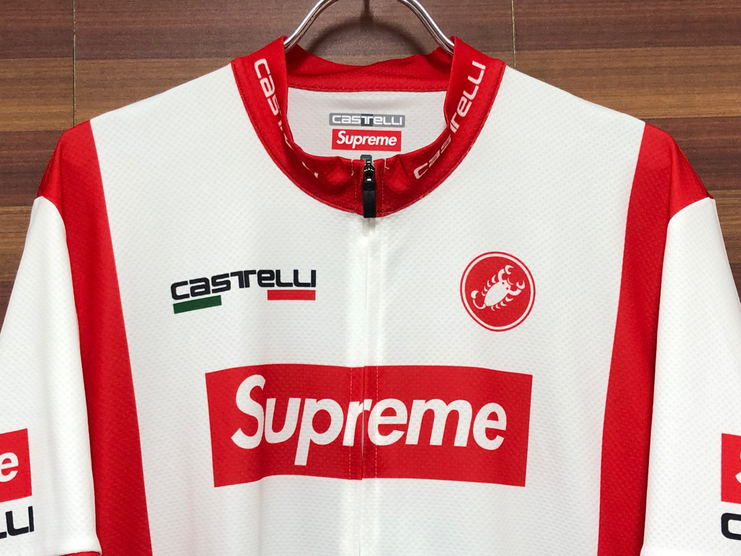 IK564 カステリ CASTELLI SUPREME 半袖サイクルジャージ 白 XLサイズ