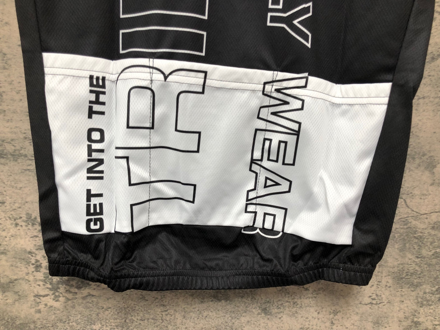 IX667 ジョリーウェア JOLLYWEAR 半袖サイクルジャージ 白黒 M
