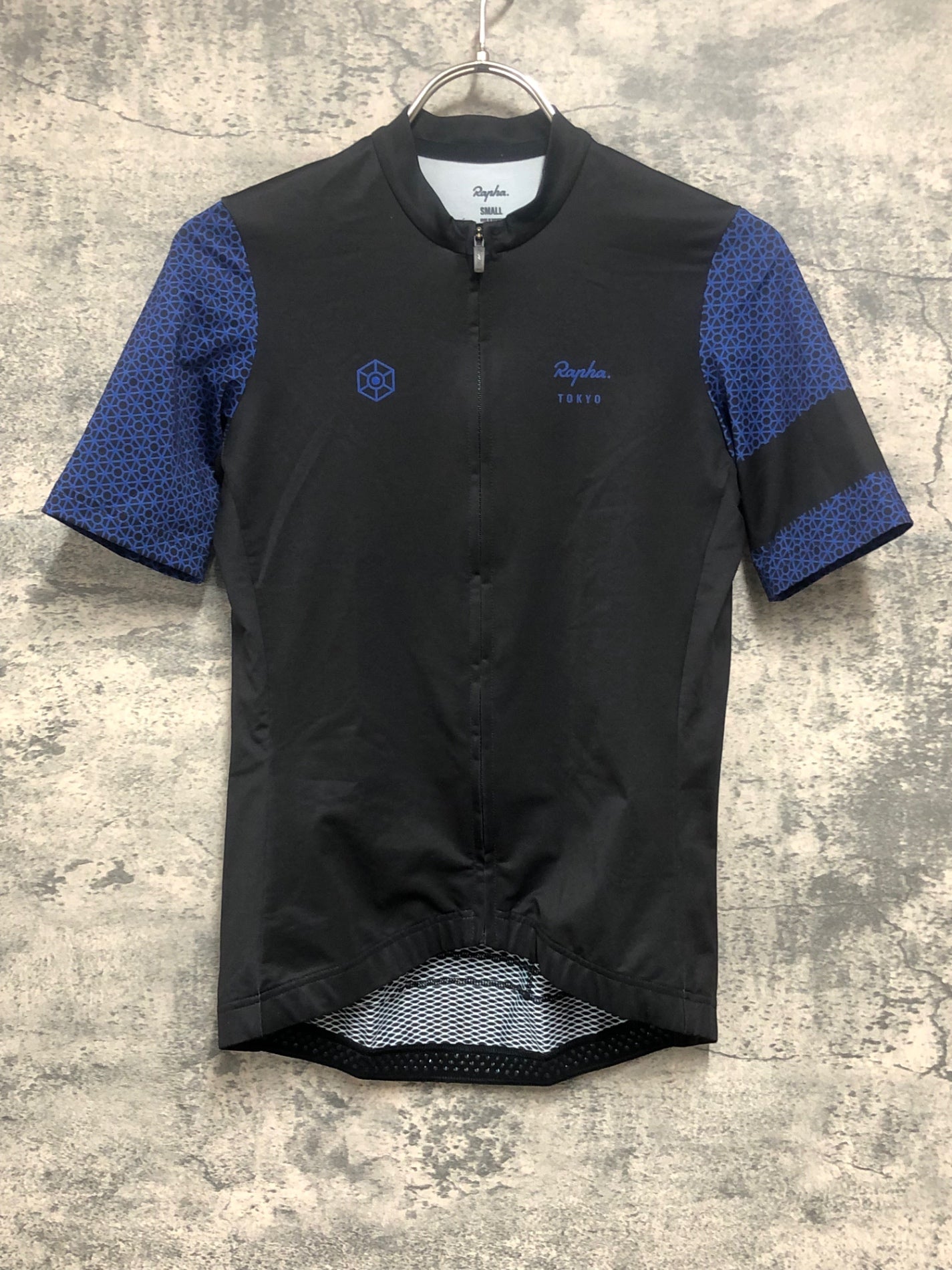 IY256 ラファ Rapha WOMEN'S CLUBHOUSE MERCH MIDWEIGHT JERSEY 半袖 サイクルジャージ 黒 紺 S レディース