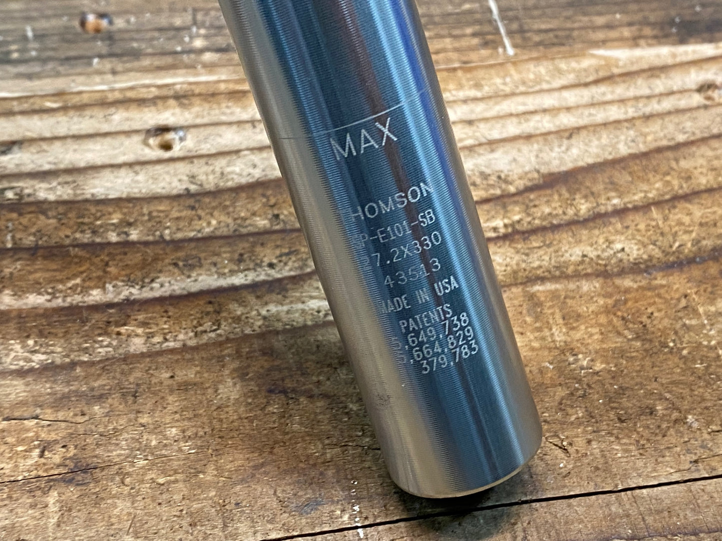 IN416 トムソン THOMSON ELITE セットバック アルミ シートポスト 330mm Φ27.2mm シルバー