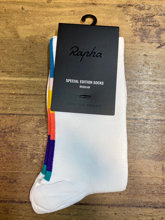 JD741 ラファ Rapha RCC + PAUL SMITH PRO TEAM SOCKS 白 REGULAR