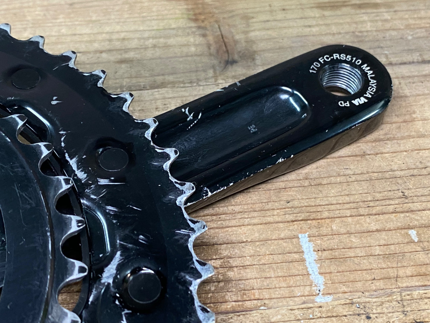 IT196 シマノ SHIMANO FC-RS510 クランクセット 170mm 50/34T ※歯の摩耗強の為ジャンク