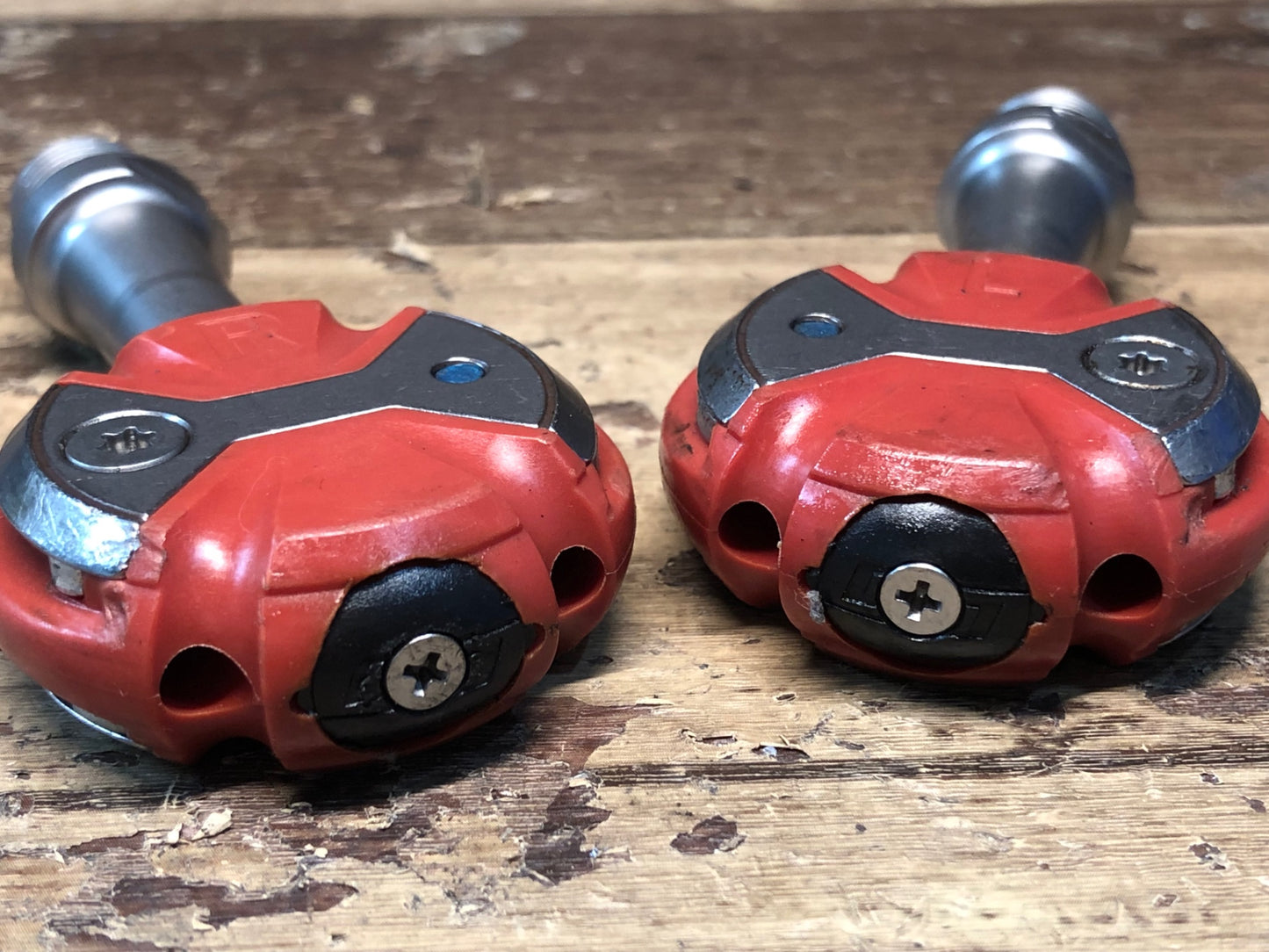 IF175 スピードプレイ SPEEDPLAY ゼロ ZERO ビンディングペダル ステンレスシャフト 赤 回転OK