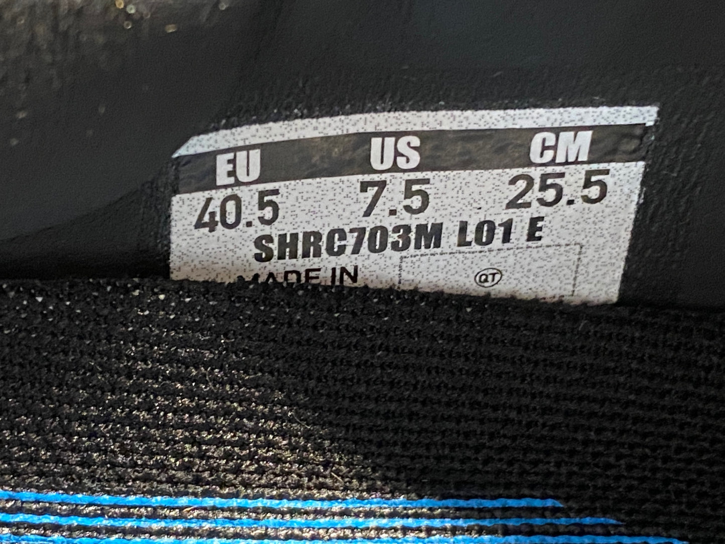 IZ413 シマノ SHIMANO RC7 SH-RC703 ビンディングシューズ 黒 EU40.5 WIDE ※美品