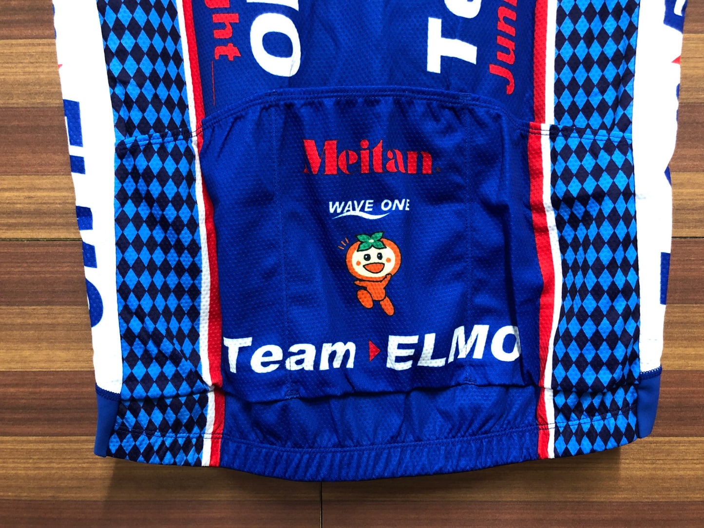 IL347 ウェイブワン WAVEONE 半袖 サイクルジャージ 青 白 XXL チームジャージ Team ELMO