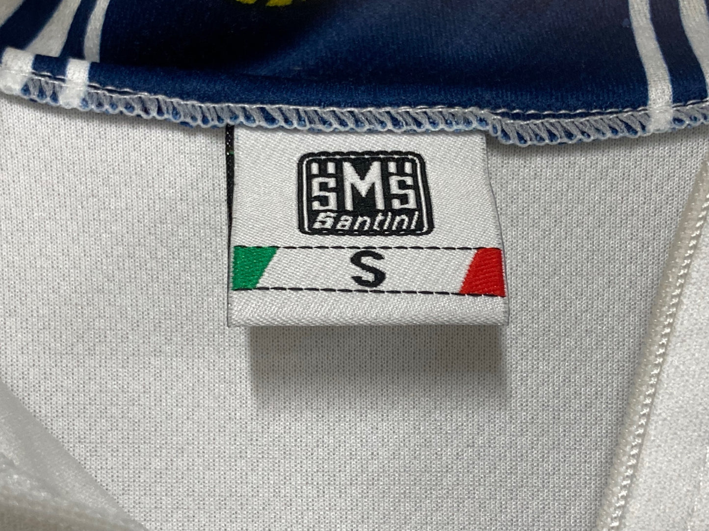 IX952 サンティーニ Santini 半袖 サイクルジャージ 白紺 S Vacansoleil