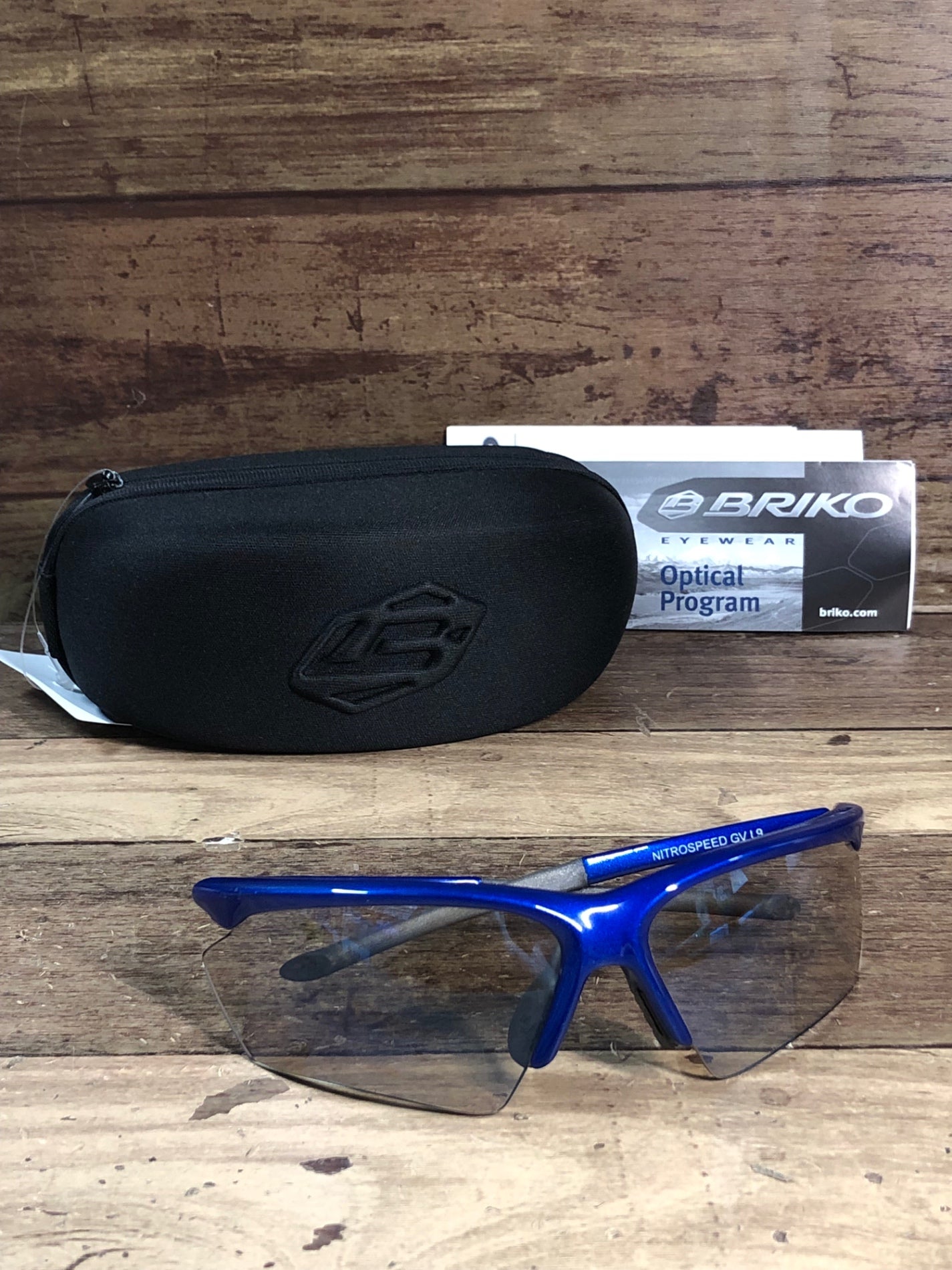 ID267 ブリコ BRIKO NITROSPEED GV L9 サングラス アイウェア 青 ※レンズミラー剥がれ – BICI AMORE EQ  STORE