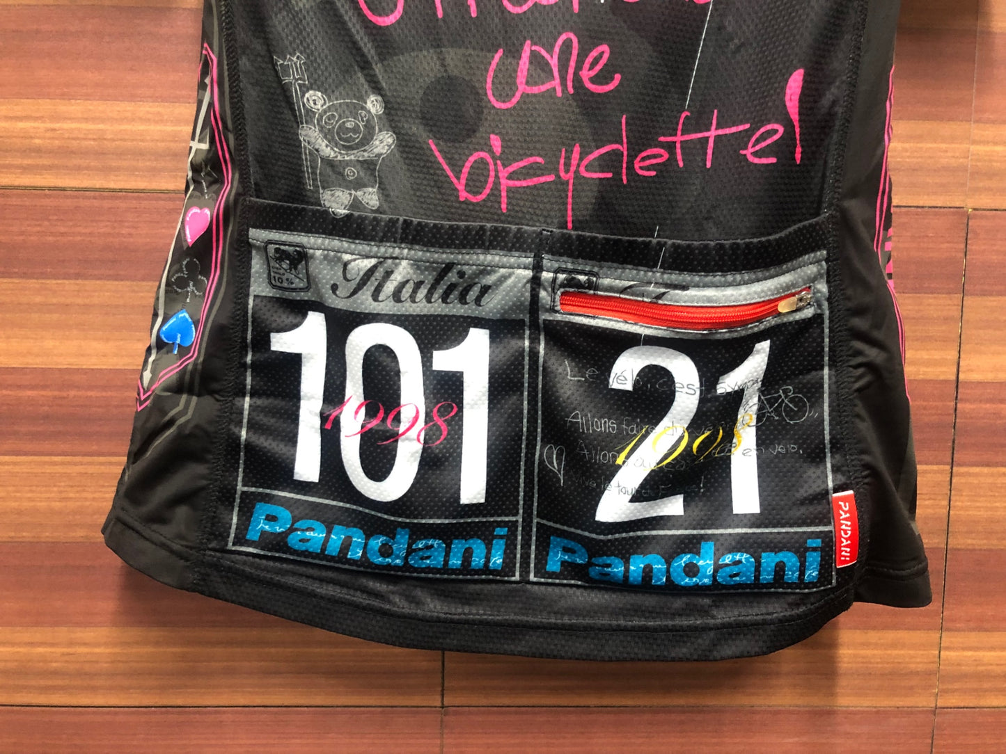 IP991 パンダーニ pandani 半袖 サイクルジャージ 黒 L