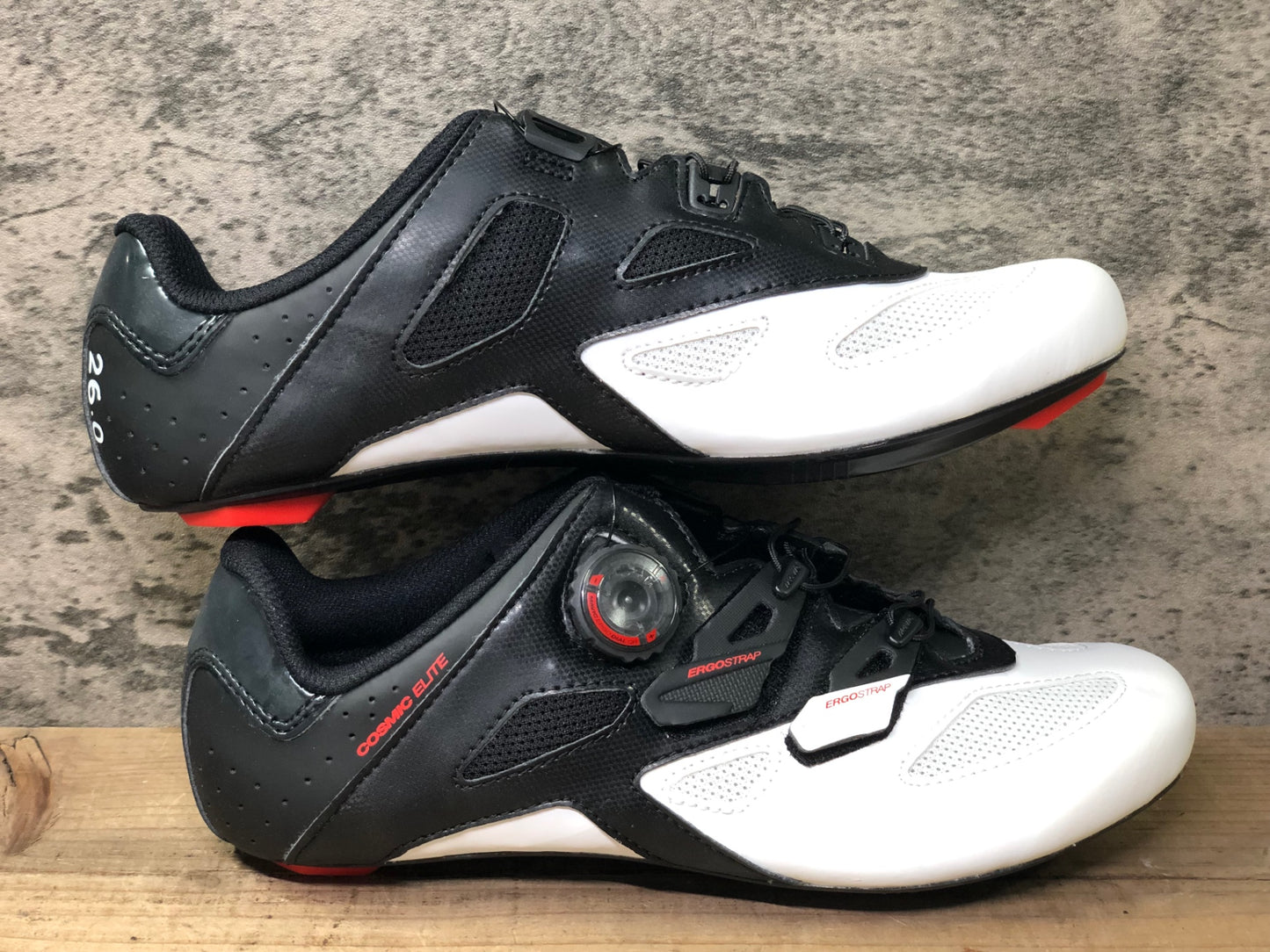 JC704 マヴィック MAVIC COSMIC ELITE ビンディングシューズ 黒白 EU41 1/3 SPDアタッチメント ペン字あり