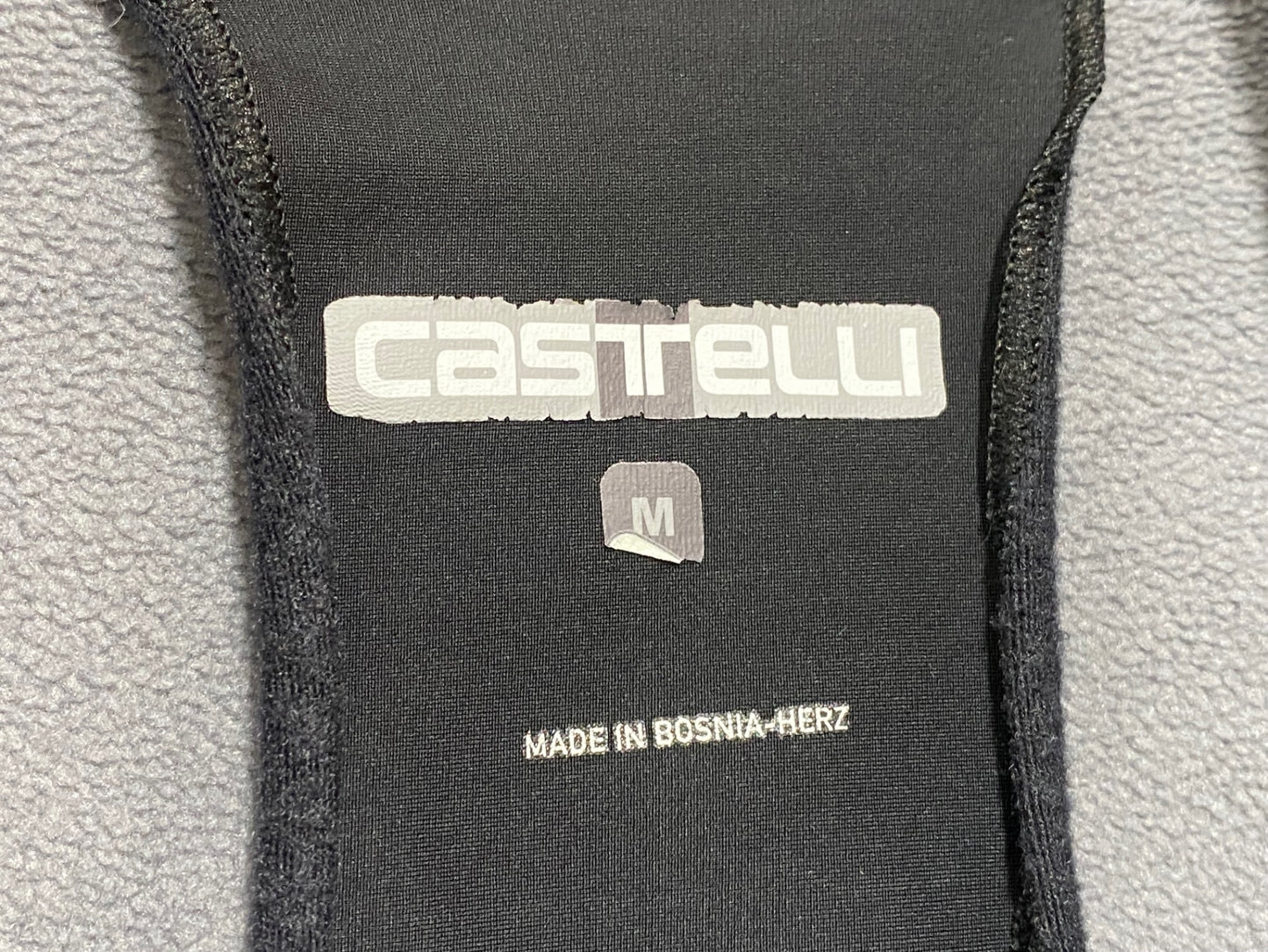 IZ914 カステリ CASTELLI 長袖 サイクルジャケット 黒 紺 M 裏起毛 GORE-WINDSTOPPER