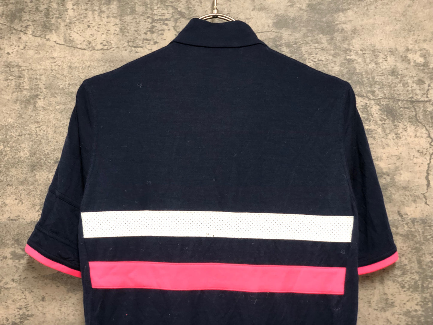 IX937 ラファ Rapha MEN'S WINDBLOCK BREVET JERSEY 半袖サイクルジャージ 紺 S