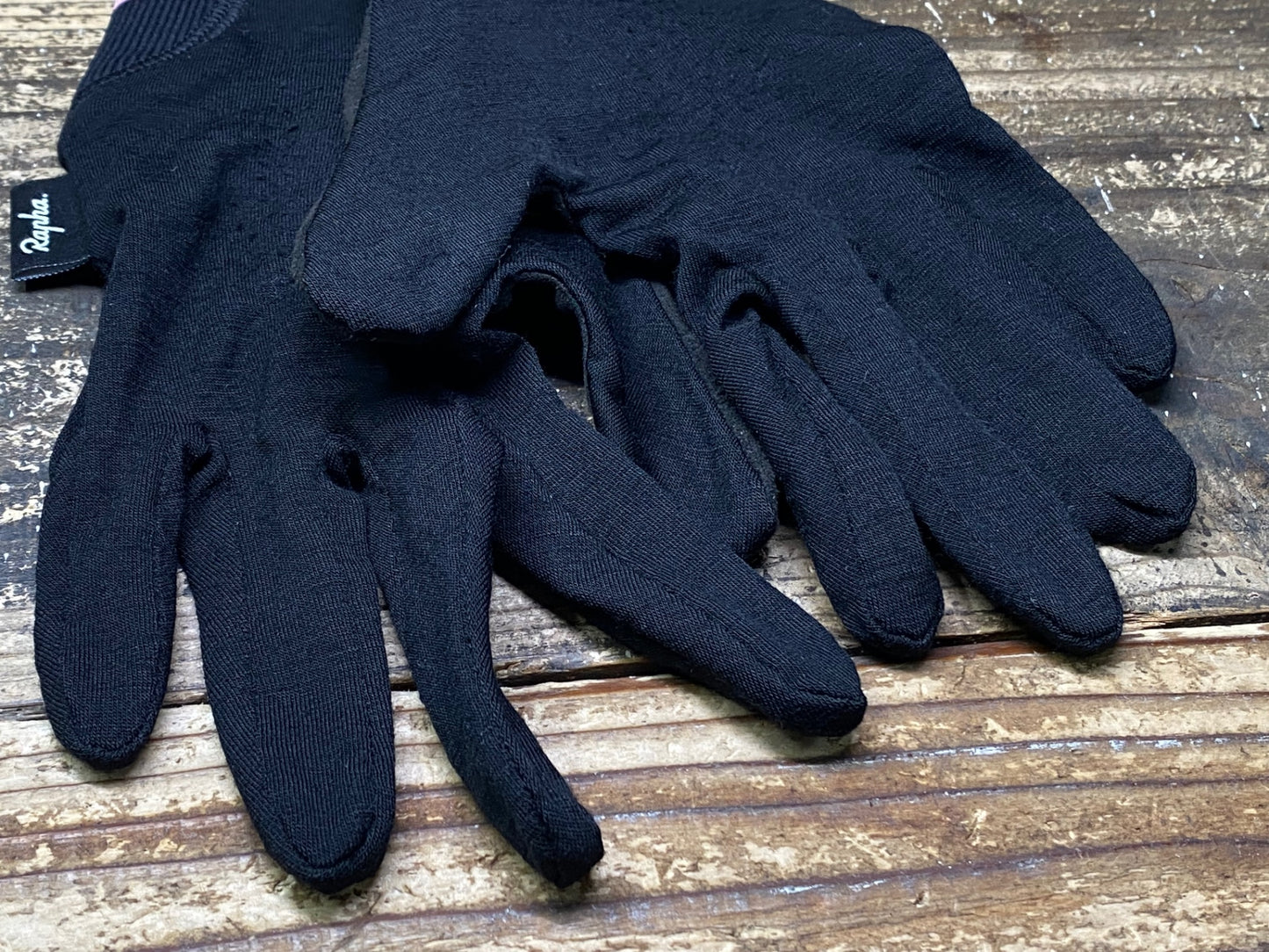 JC626 ラファ Rapha MERINO GLOVES 長指 サイクルグローブ 黒 M