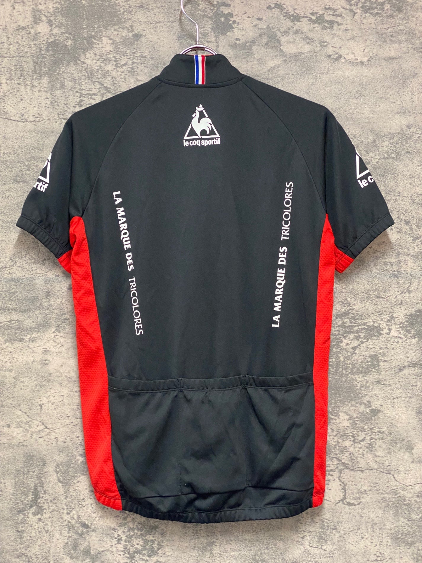 IX228 ルコックスポルティフ le coq sportif 半袖 サイクルジャージ 黒 M