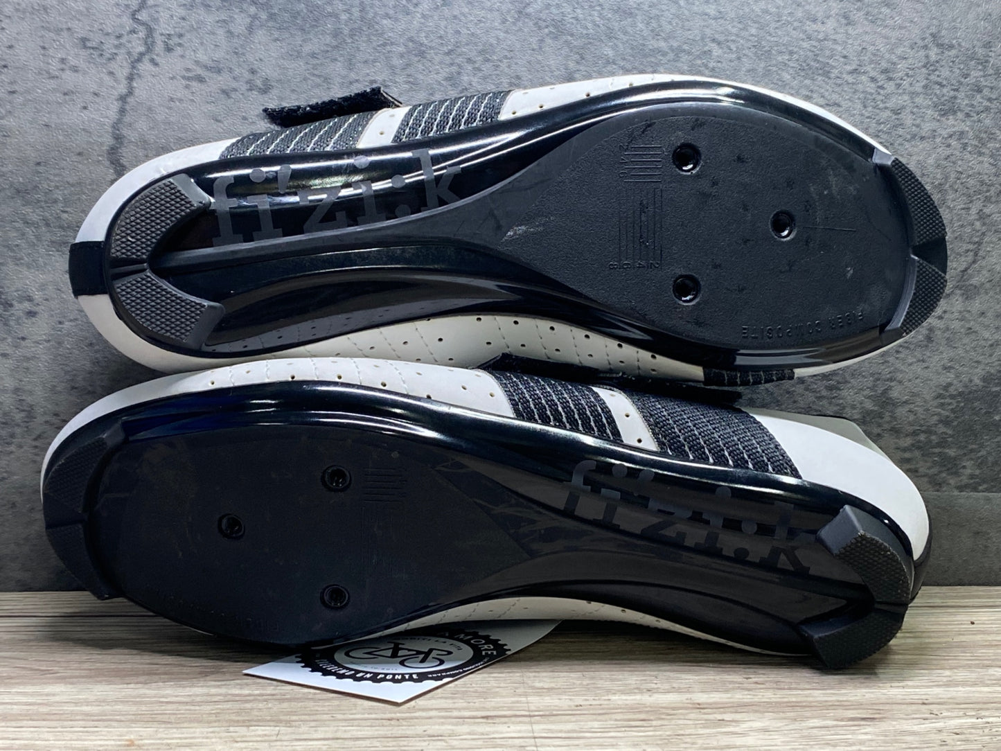 JD173 フィジーク fizik TEMPO R5 POWERSTRAP SHOES ビンディングシューズ 白 SPD-SL EU41
