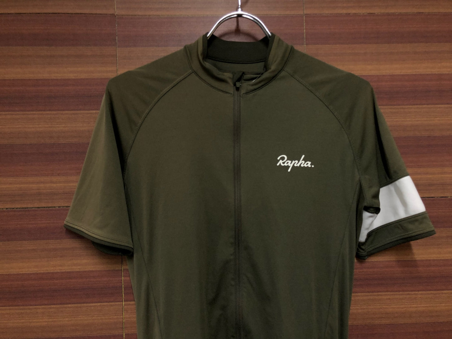 IL920 ラファ Rapha CORE JERSEY 半袖 サイクルジャージ オリーブ S ※日焼け