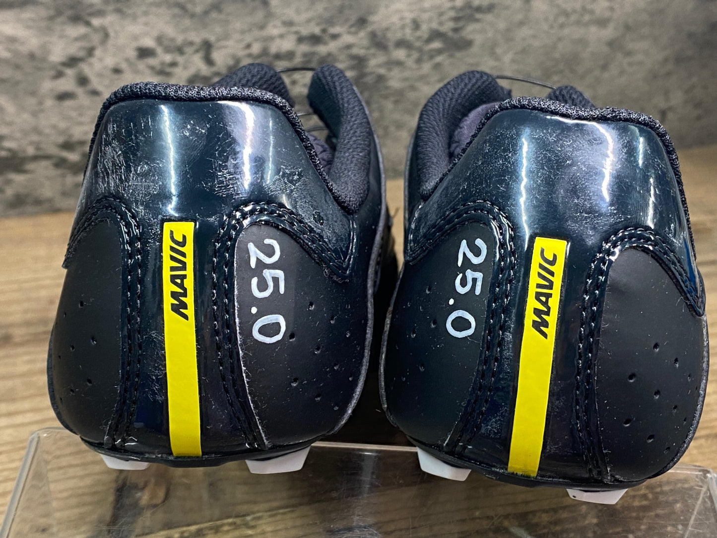 JC696 未使用品 マヴィック MAVIC COSMIC ELITE ビンディングシューズ 黒 EU40 SPDアタッチメント ペン字あり