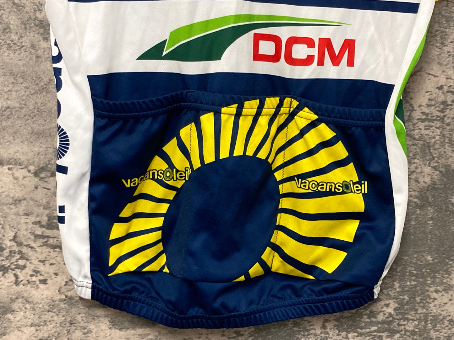 IX952 サンティーニ Santini 半袖 サイクルジャージ 白紺 S Vacansoleil