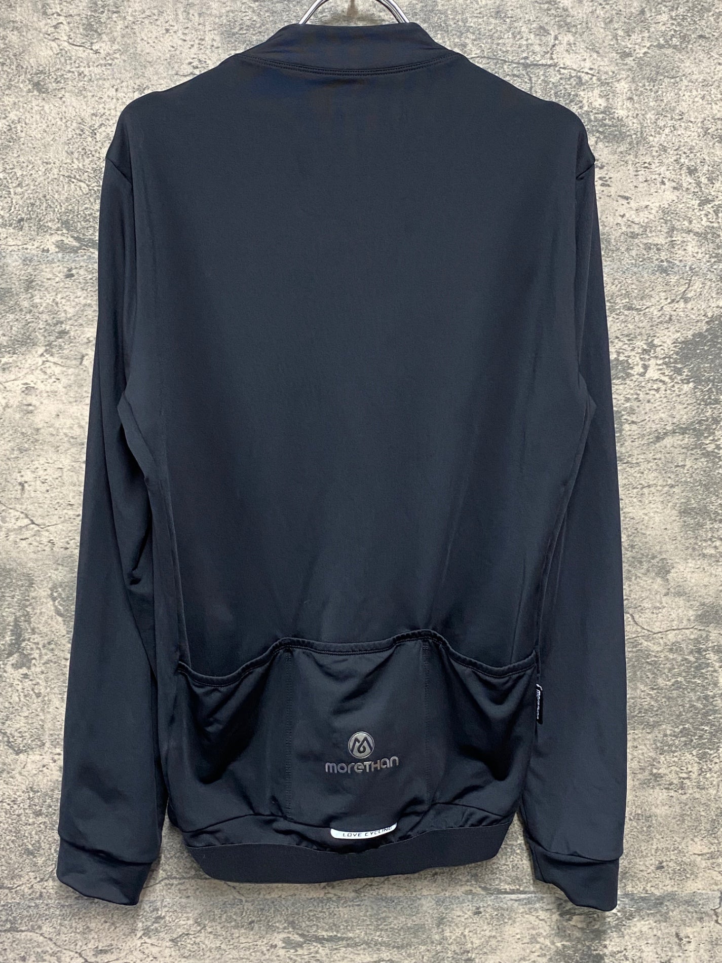 IY348 モーゼン Morethan 長袖 サイクルジャージ 黒 2XL ※動物の毛付着