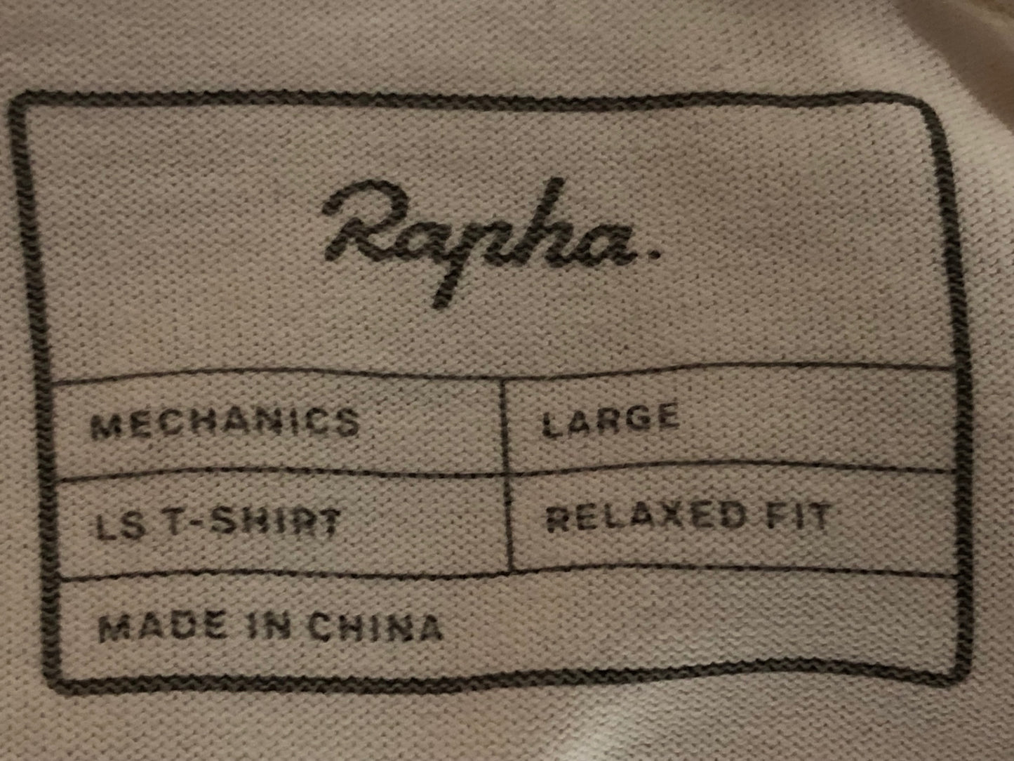 IJ073 ラファ Rapha MECHANICS LONG SLEEVE T-SHIRT 半袖 Tシャツ 白 L