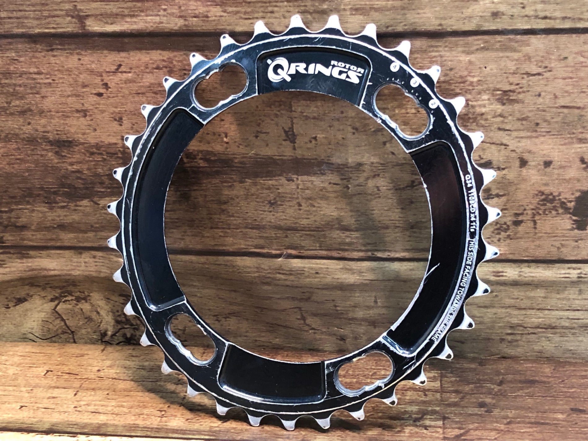 ROTOR Q-RINGS インナー チェーンリング 34T 楕円 BCD110 ローター IM598 ローター ROTOR QRINGS 楕円 インナーチェーンリング 34T