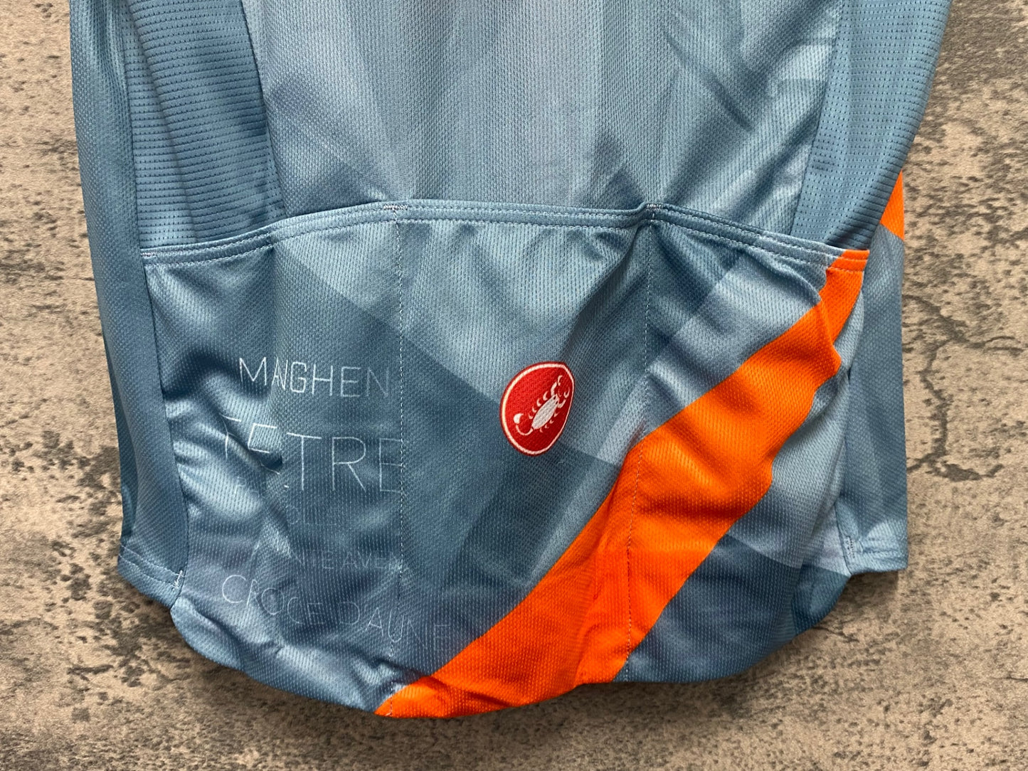 IY888 カステリ CASTELLI 半袖 サイクルジャージ 水 オレンジ S Giro d'Italia