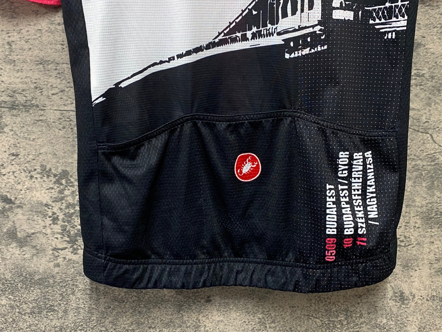 IY445 カステリ CASTELLI Giro d'Italia 半袖 サイクルジャージ 黒 ピンク M