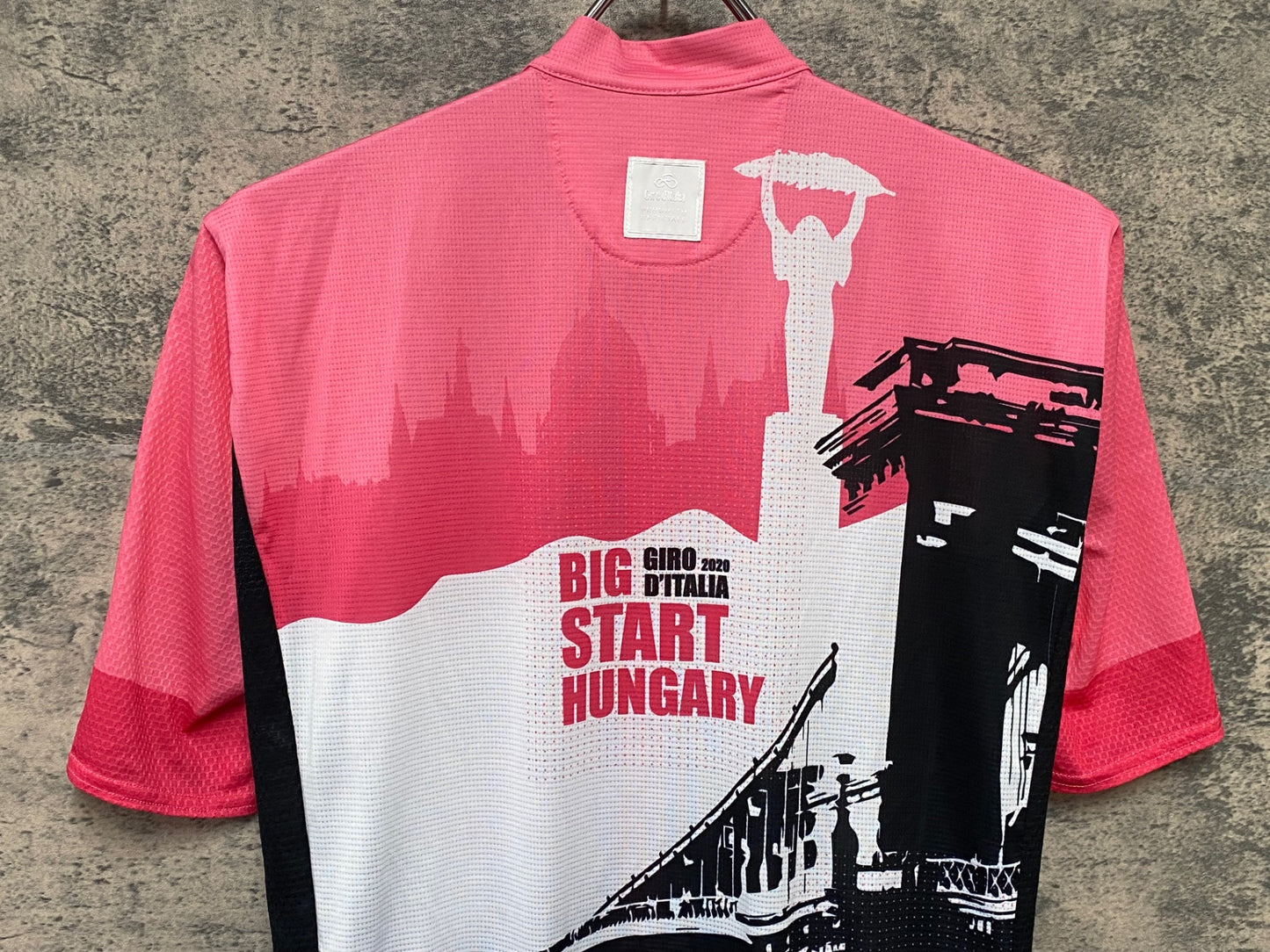 IY445 カステリ CASTELLI Giro d'Italia 半袖 サイクルジャージ 黒 ピンク M