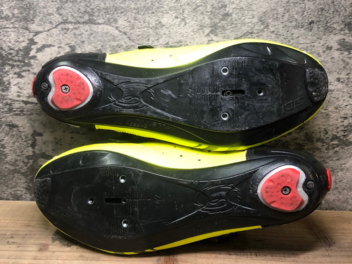 IN241 シディ SIDI ミレニアム3 MILLENNIUM3 カーボン ビンディングシューズ EU42 黄 ※擦れ傷多め