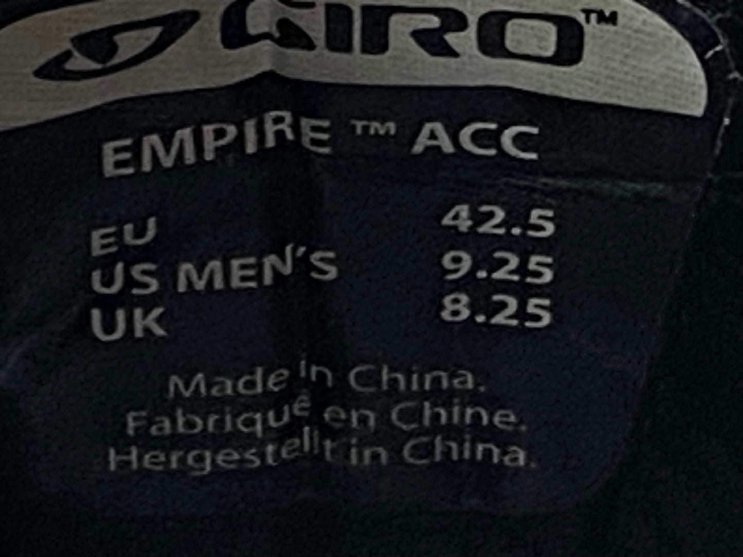 JD327 ジロ GIRO EMPIRE ACC ビンディングシューズ 黒黄 EU42.5 ※アウトソール一部破損のためジャンク