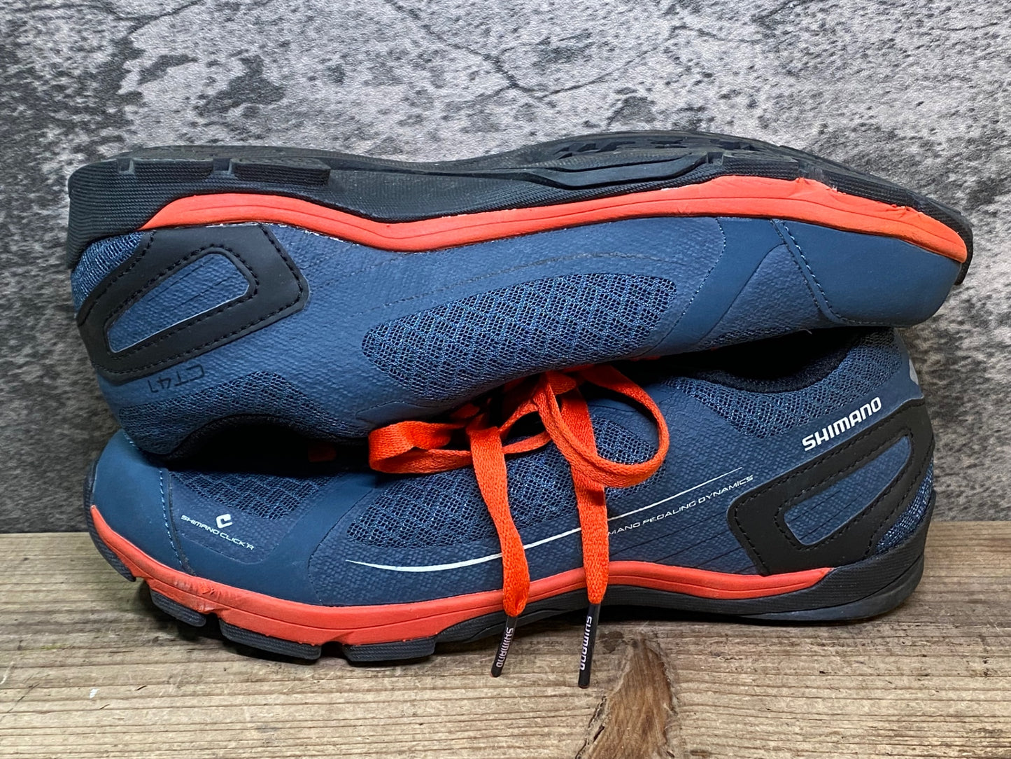 JC646 シマノ SHIMANO CT4 SH-CT41N ビンディングシューズ 2穴 レース ブルーネイビー EU40