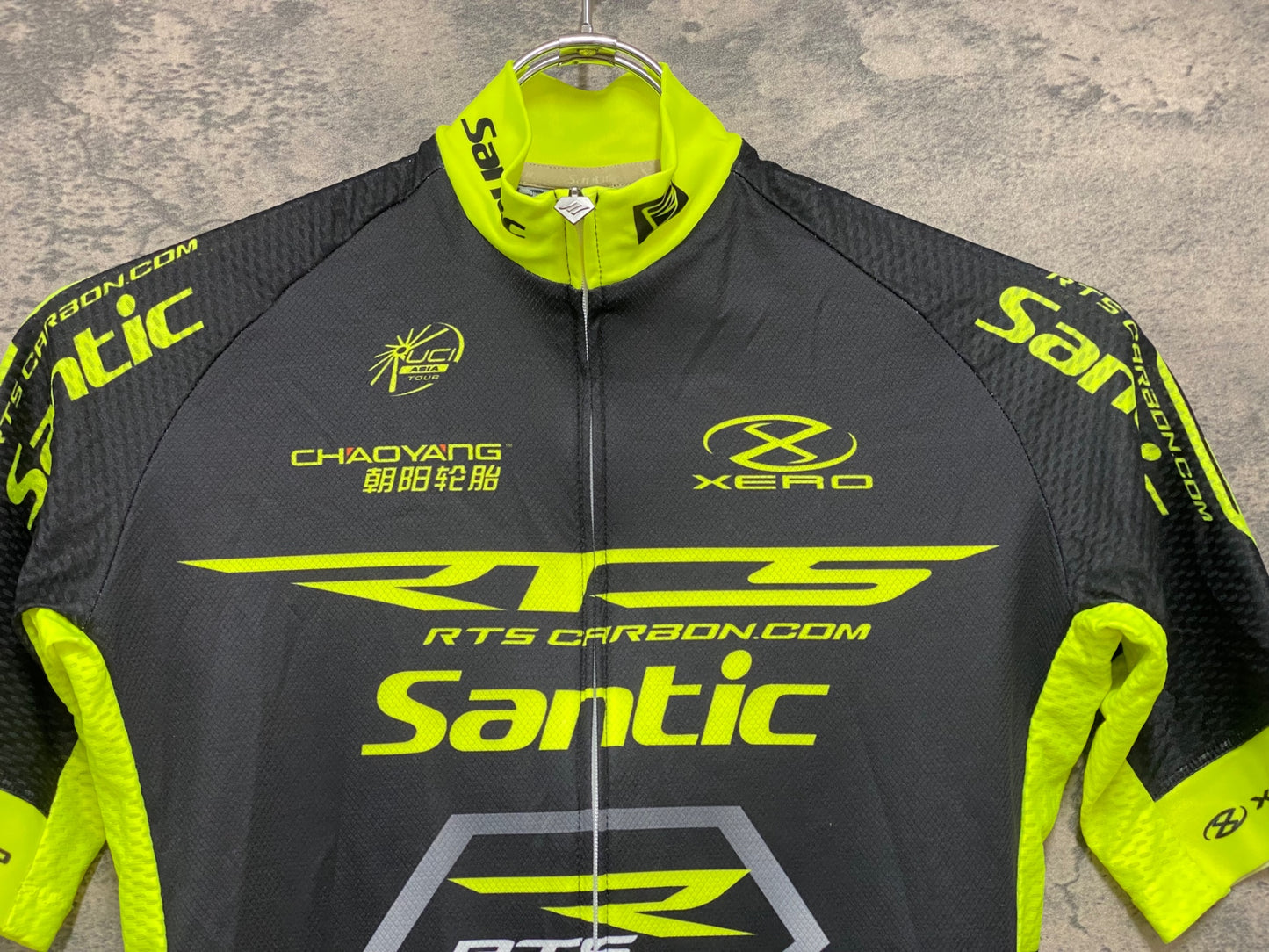 IY338 サンテック Santic 半袖 サイクルジャージ 黒 タグカット