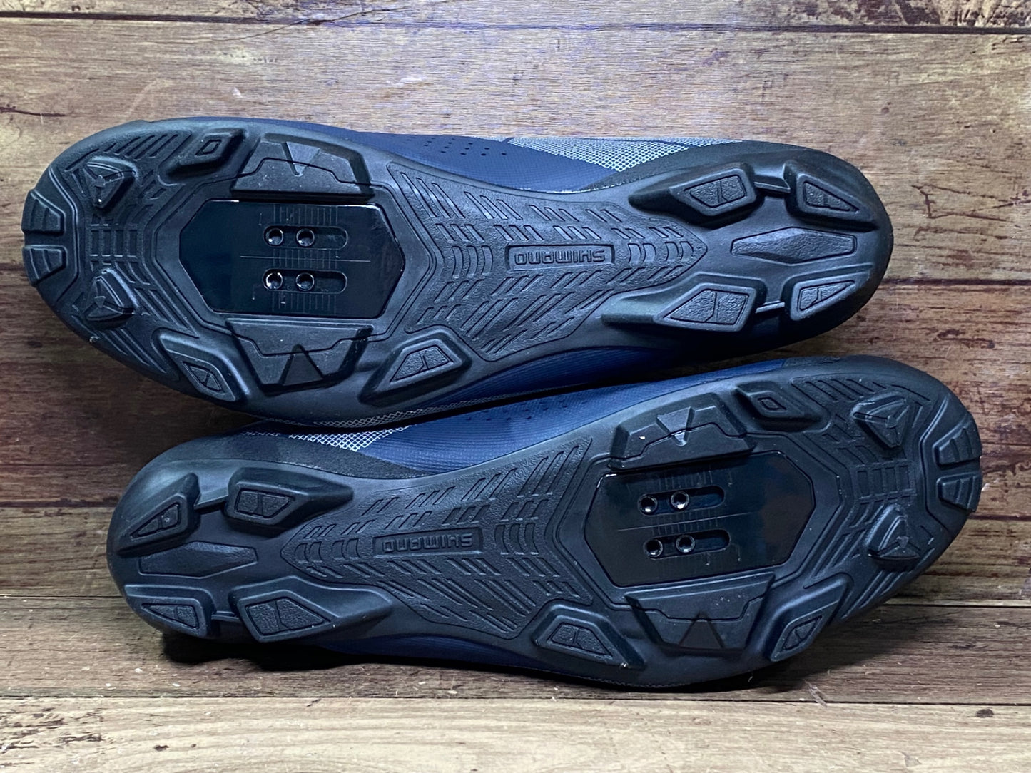 ID197 シマノ SHIMANO XC3 SH-XC300 ビンディングシューズ SPD 2つ穴 EUR44 27.8cm 紺 SPD ※美品