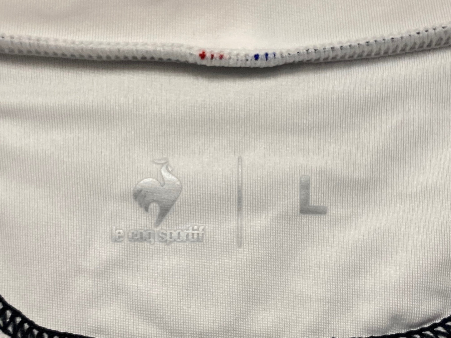 IR628 ルコックスポルティフ le coq sportif 半袖 サイクルジャージ 白 黒 L