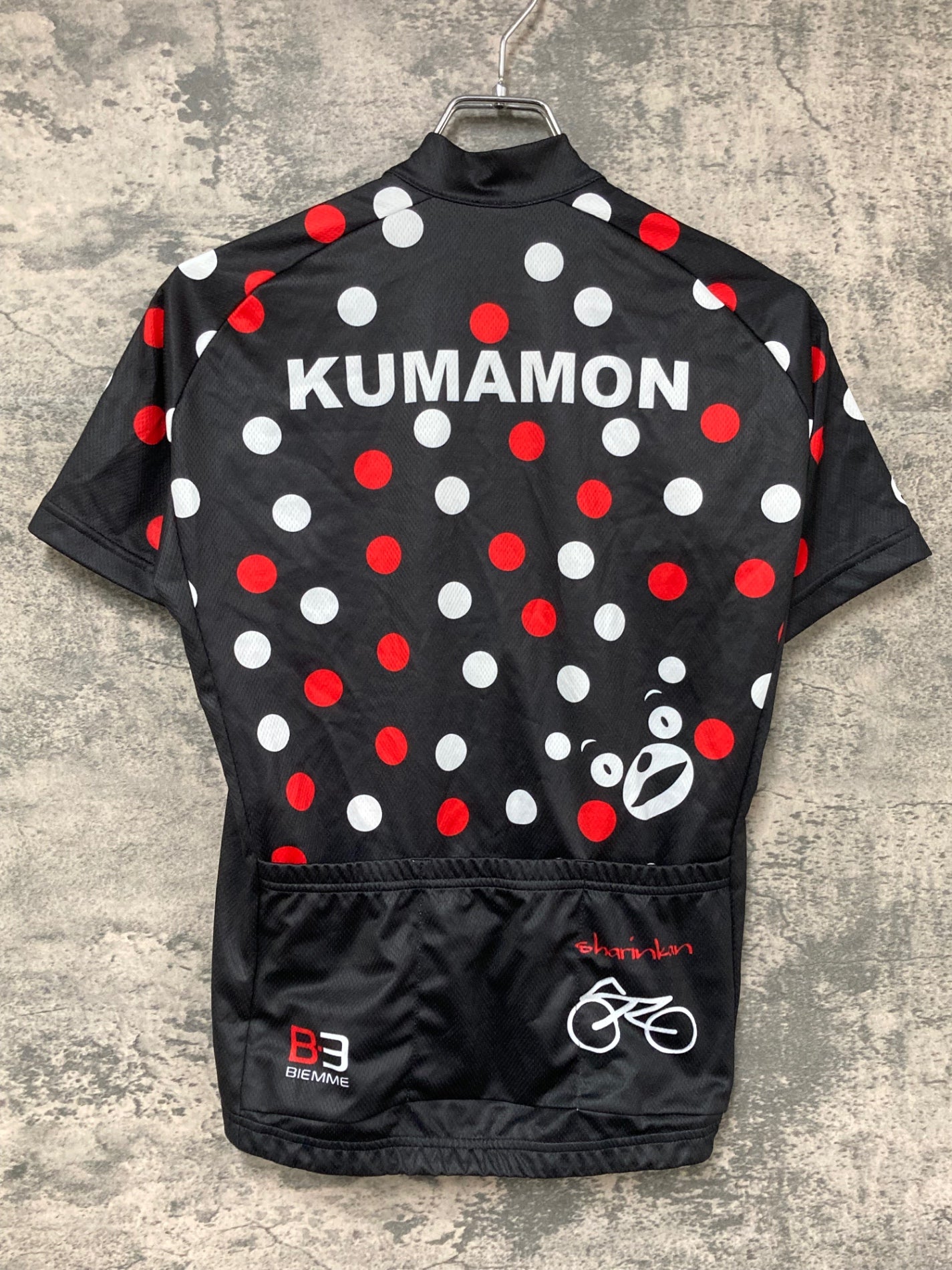 IX949 ビエンメ biemme 半袖サイクルジャージ 黒 S KUMAMON