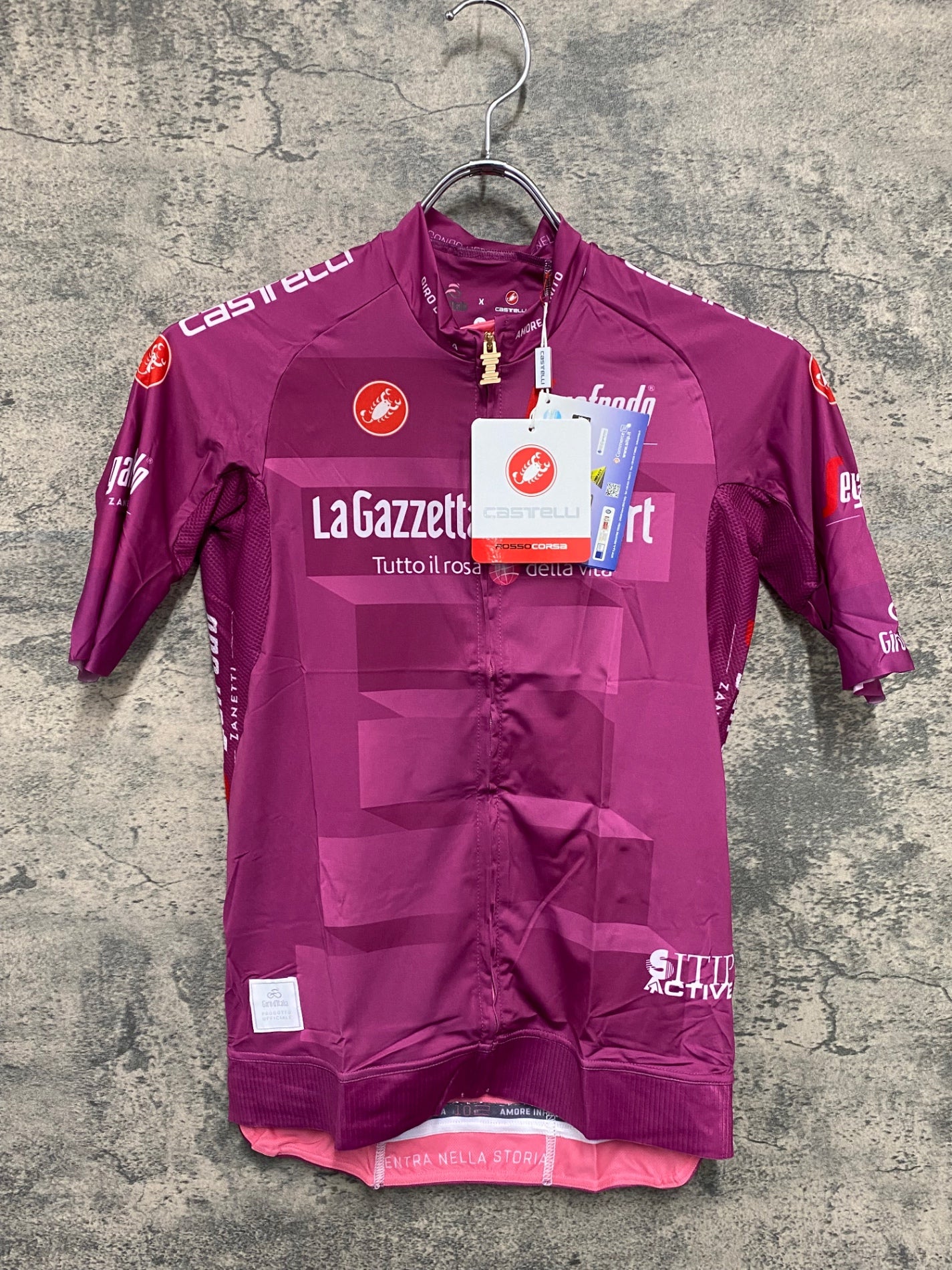 IY886 カステリ CASTELLI 半袖 サイクルジャージ 紫 M Giro d'Italia