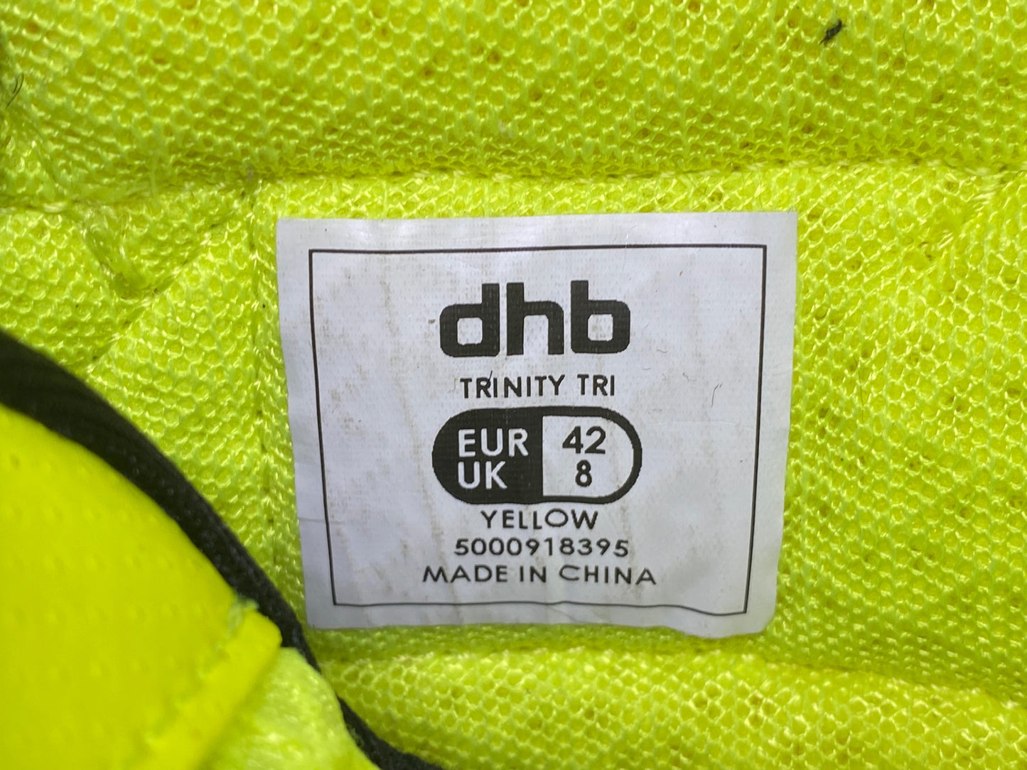 IX336 dhb TRINITY CARBON TRI ビンディングシューズ SPD-SL カーボンソール 黄 EU42 シミあり