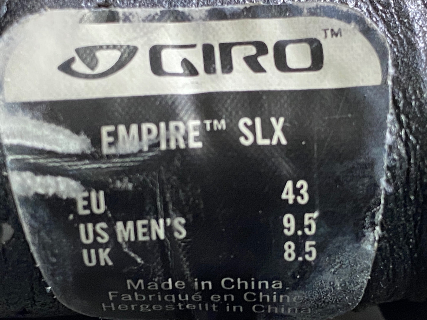JC083 ジロ GIRO EMPIRE SLX ビンディングシューズ 3穴 白 EU43 ※ソール社外品、つま先部一部破損のためジャンク