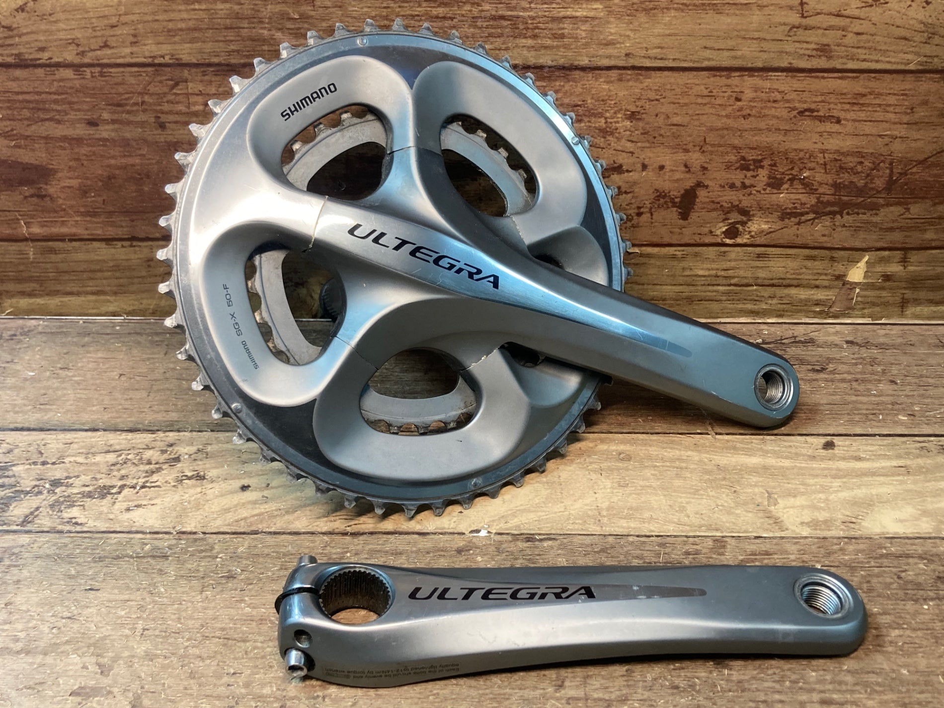 IM375 シマノ SHIMANO アルテグラ ULTEGRA FC-6750 クランクセット 50/34T 165mm シルバー