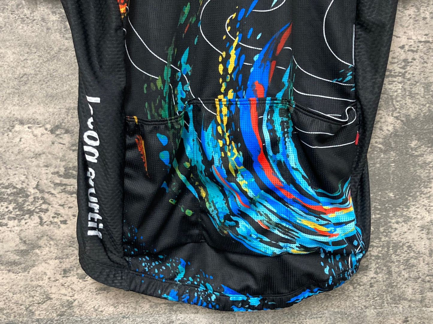 IX956 ルコックスポルティフ le coq sportif 半袖サイクルジャージ 黒 L メッシュ