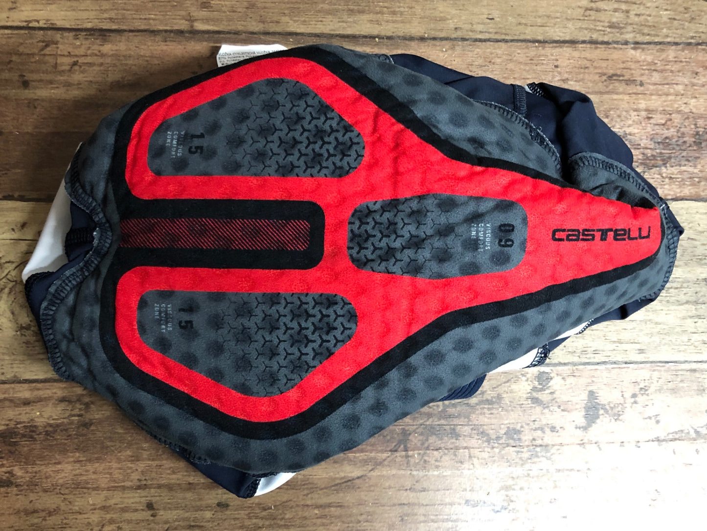 IP340 カステリ CASTELLI ロッソコルサ ROSSO CORSA ビブショーツ 黒 農紺 L
