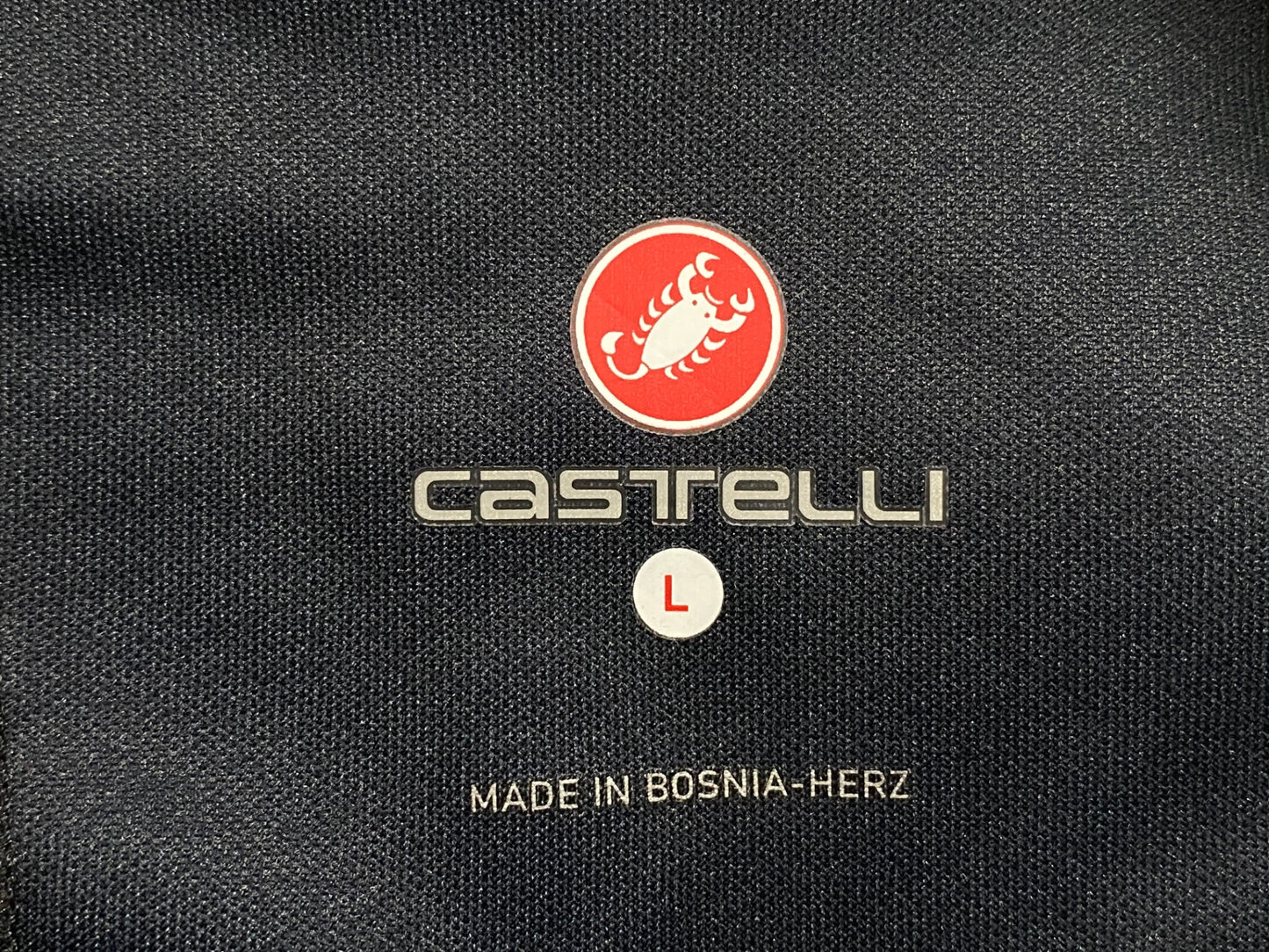 IX585 カステリ CASTELLI 長袖 サイクルジャージ 紺 L 裏起毛