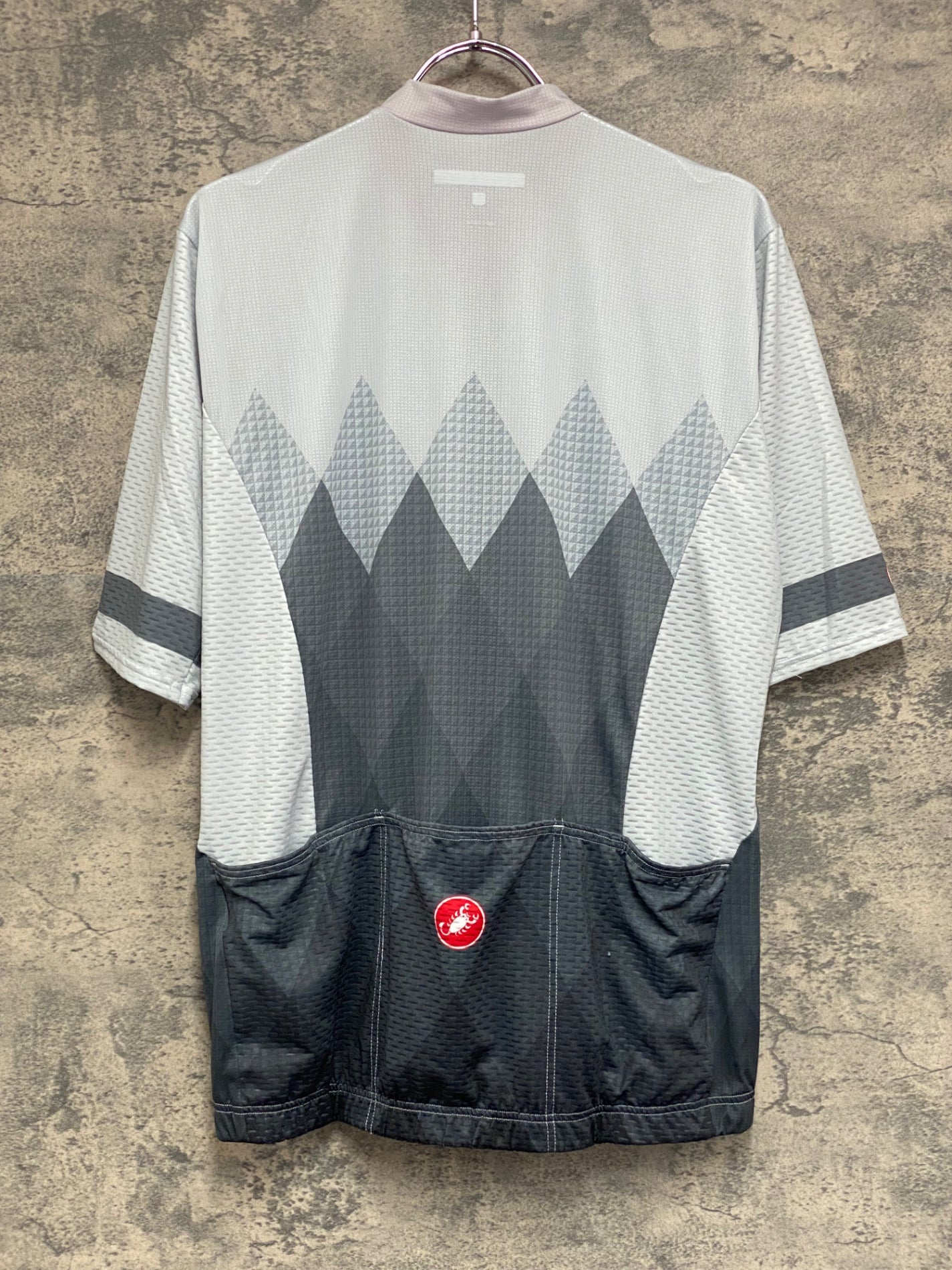 IZ179 カステリ CASTELLI 半袖 サイクルジャージ 白 グレー L